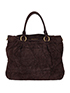 Quilted Suede Shoulder Bag, front view
